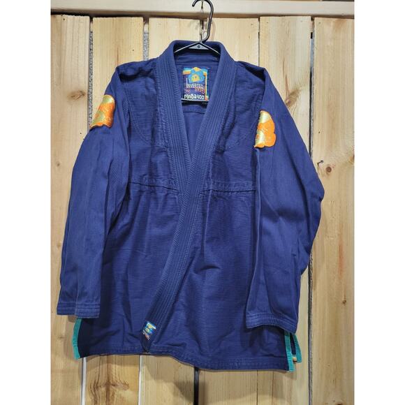 Inverted Gear Panda Brazilian Jiu Jitsu Kimono Adult Sz A2 Medium/ LRG Blue - Picture 3 of 13